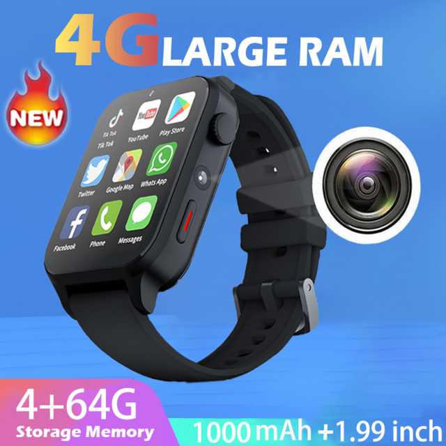 Smartwatch Suporte Google Play, Relógio Inteligente 4G, Aplicativo de  download, Câmera dupla Android, 1,99 , Tela de toque completa, LTE, GPS,  WiFi, Novo - AliExpress